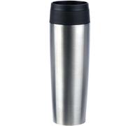 Emsa N20219 Travel Mug Classic - Vaso térmico (0,5 L, acero inoxidable, 6 h caliente y 12 h frío), 100% hermético, a prueba de fugas, apto para lavavajillas, apertura para beber 360°, acero inoxidable