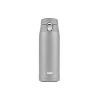 Emsa N21510 Travel Mug Light - Termo de acero inoxidable, 0,4 litros, 6 horas calientes, 12 h frío, sin BPA, 100% hermético, a prueba de fugas, apto para lavavajillas, sistema de cierre abatible