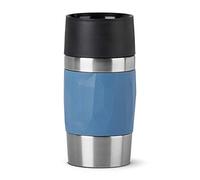 Emsa N21602 Travel Mug Compact - Termo de acero inoxidable, 0,3 litros, 3 horas de calor, 6 horas de frío, sin BPA, 100% hermético, a prueba de fugas, apto para lavavajillas, apertura de 360°, color