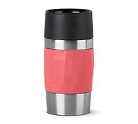 Emsa N21604 Travel Mug Compact - Termo de acero inoxidable, 0,3 litros, 3 horas de calor, 6 horas de frío, sin BPA, 100% hermético, a prueba de fugas, apto para lavavajillas, apertura de 360°, color