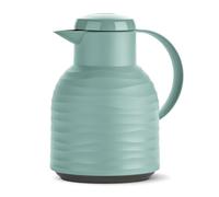 Emsa N40108 Samba Wave Jarra térmica | 1,0 litros | Plástico Quick Press | Frasco aislante de cristal | Cafetera: 12 h caliente/24 h frío | 100% estanco | menta onda