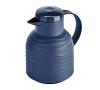 Emsa N4011000 Samba Wave Jarra térmica | 1,0 litros | Plástico Quick Press | Frasco aislante de cristal | Cafetera: 12 h caliente/24 h frío | 100% estanco | Wave Navy