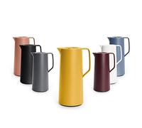 Emsa N41708 Motiva Jarra térmica, 1 litro, cierre de presión rápida, 12 h caliente, 24 h frío, bombilla de cristal, fabricada en Alemania, diseño nórdico, amarillo, amarillo mostaza