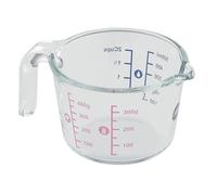 Emsa Prep&Bake K3236034 - Vaso medidor de cristal (0,5 L, 2 escalas para ingredientes sólidos y líquidos, fácil vertido, apto para microondas)