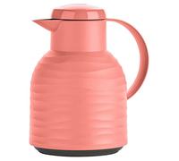 Emsa Samba Wave N40107 Jarra térmica | Quick Press plástico | Frasco aislante de cristal | Cafetera: 12 h caliente/24 h frío | 100% estanco | Coral Wave | 1,0 litros