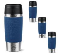 Emsa Taza de viaje con grabado, 360 ml, taza térmica personalizada con nombre o logotipo, taza térmica para café y té para llevar, acero inoxidable, cierre Quick Press, 100% a prueba de fugas (azul