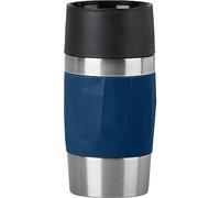 Emsa Taza de viaje Vaso aislado compacto bu | 0,3 L, azul oscuro
