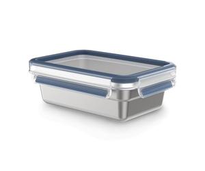 Emsa Tefal N1150410 Bandeja de Almacenamiento de Acero Inoxidable 304, Resistente y Ligera e higiénica, Resistente a Las heladas de Acero Inoxidable 304, Resistente a Las heladas, Apto para Horno,