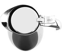 Emsa Termo Eleganza Jarra térmica de acero inoxidable, apertura fácil que permite un fácil llenado y lavado, mantenimiento 12 h caliente y 24 h frío, 1.3 l