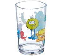 Emsa Vaso para niños, 0,2 litros, diseño de monstruo, azul/amarillo, 1 pieza (paquete de 1)