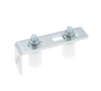 EMSea 1 Juego de Guía de Puerta Bloque de Guía de Rodillos Puerta de Patio Marco de Rueda Guía de Zinc Blanco Rodillo de 30x40mm para Puerta Corredera Puerta de Fábrica