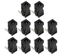 EMSea 10 conectores hembra DC-011 de 3 pines CC THT de 2,5 x 0,7 mm, montaje en PCB para proyectos de bricolaje, radios pequeñas y altavoces portátiles