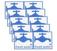 EMSea 10 Pegatinas de Agua Dulce de 59 X 55 Mm Adhesivo de Vinilo para Vehículos para Camping Zonas de Juego Atracciones Turísticas Caravanas Puertos Deportivos Y Puertos