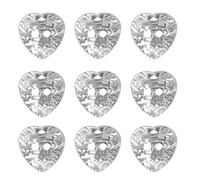 EMSea 100pcs Botones Corazón Cristal Botones Transparentes Corazón Amor Botones Forma Corazón Diamantes Imitación con Dos Agujeros Botones Decorativos para Hacer Bricolaje Decoración Ropa