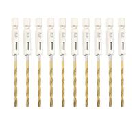 EMSea 10pcs Brocas Vástago Hexagonal de 2,5 Mm Broca Helicoidal de Vástago Hexagonal 1/4 Pulgada Juego Brocas de Acero de Alta Velocidad para Vidrio Madera Acero Inoxidable Metal Plástico