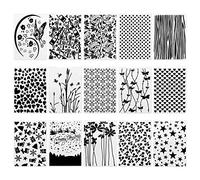 EMSea 15pcs Carpetas Relieve Plantillas Plástico Tarjetas Artesanales Plantillas Navideñas para Hacer Tarjetas de Papel álbum de Fotos Decoración de Bodas álbumes de Recortes
