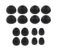 EMSea 16 unidades auriculares auriculares de repuesto compatibles con Sennheiser CX 3.00 CX 5.00 CX 6.00 CX 7.00 Auriculares Silicona Tapones Negro