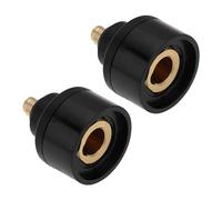 EMSea 2 adaptadores de latón 10/25 macho a 35/50 hembra, adaptador de máquina de soldadura de latón, conector adaptador para máquina de soldadura y corte por plasma