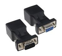 EMSea 2 adaptadores Serie RS232 DB9 a RJ45 de 9 Pines para Dispositivos D-Sub RS-232 estándar de 9 Pines para computadora portátil Impresora DB9-F a RJ45-F y DB9-M a RJ45-F