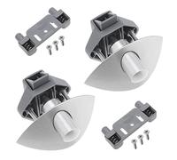 EMSea 2 cerraduras de media luna para puerta de 1,4 cm a 1,6 cm de grosor de puerta de armario de caravana, cerradura de herrajes para gabinete, color plateado