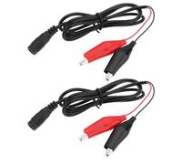 EMSea 2 Conectores de Alimentación de CC Hembra de 5,5 X 2,5 Mm A Cable de Carga con Pinza de Cocodrilo para Coche Modelo de 1 M
