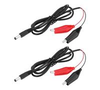 EMSea 2 Conectores de Alimentación de CC Macho de 5,5 X 2,5 Mm A Cable de Carga con Pinza de Cocodrilo para Coche Modelo de 1 M