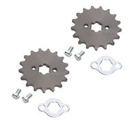 EMSea 2 juegos de piñón delantero de motocicleta 420 17T de 17 mm con tornillos de fijación y arandelas, compatible con Pit Bike Mini ATV de 50 cc, 70 cc, 90 cc, 110 cc, 125 c, mini ATV de cuatro