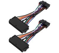 EMSea 2 Piezas de Cable Adaptador de Alimentación de 24 Pines Hembra A 14 Pines Macho de 13 Cm Compatible con Lenovo Medion ATX PSU IBM M92P M93P H530 Q77 B75