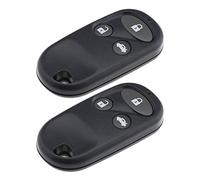 EMSea 2 Piezas de Repuesto de Carcasa de Llave Remota Compatible con Honda Civic CRV Accord Jazz Etc. Funda para Mando A Distancia de 3 Botones ABS Gris