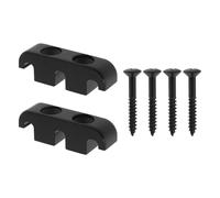 EMSea 2 Piezas de Retenedor de Cabeza de Bajo Negro Galvanizado Retenedor de 3 Cuerdas Piezas de Cuerdas de Bajo para Sujetar 3 Cuerdas en La Cabeza de Bajo de Un Bajo El¨¦ctrico de 4 Cuerdas