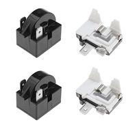 EMSea 2 relé de arranque de frigorífico de 15 ohmios, relé de arranque PTC con 2 pines, resistencia de compresor de congelador con 1/2 HP 375 W protector de sobrecarga