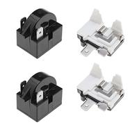EMSea 2 unidades de 15 ohmios de 2 polos para frigorífico, compresor de congelador, resistencia PTC para minifrigoríficos, congeladores, con protección contra sobrecalentamiento de 1/6 HP 125 W