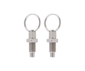 EMSea 2 unidades de empuje de resorte con anillo de tracción M12, pasador de liberación rápida, acero inoxidable, tipo sin bloqueo, empujador de resorte retráctil a mano, para instalaciones