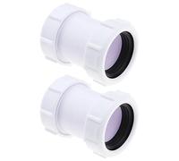 EMSea 2 UNIDS Conector de Tubo Recto 40 Mm PP Tubería de Desagüe Acoplamiento de Unión de Compresión para Bañera Cocina Fregadero Plato de Ducha Lavadora Lavavajillas Tuberías de Desecho