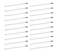 EMSea 20 Piezas Broche Alfiler Palo Alfileres de Seguridad de Metal Aguja Larga Alfiler con Extremos de Tapón Accesorios Decorativos para Ropa Hombres Mujeres Corbata Sombrero Plata