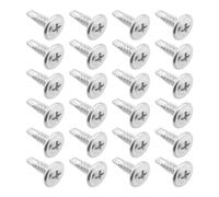 EMSea 200 tornillos autoperforantes #8 x 1/2 pulgadas, tornillos de cabeza de armadura de 4,2 x 13 mm, tornillos de cabeza plana, tornillos de acero chapado en zinc para chapa de metal, tablero de