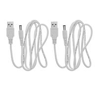 EMSea 2pcs Cables Carga USB USB 2.0 A Tipo Macho A 5,5 X 2,5 Mm DC 5 V Enchufes de Alimentación Conector de Barril Cable de Carga para Enrutadores Luces USB Ventiladores Relojes