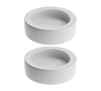 EMSea 2pcs Cuenco para Reptiles Juego Platos para Gusanos Borde Curvo Cerámica A Prueba de Escape Lagarto 2,8 Pulgadas Blanco Insípido Suave para Cangrejos Spider Gecko