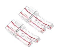 EMSea 2pcs Prensatelas para Acolchado de 1/4 Pulgadas para Máquina de Coser Doméstica A Presión de Vástago Bajo Pie de Patchwork con Vista Clara Compatible con Brother Compatible con Singer