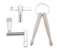 EMSea 3 Piezas Juego con Kit Batería de Llave Afinación Batería Tecla Velocidad Movimiento Continuo Llavero de Baqueta Herramienta de Llave de Tambor para Tambores Caja Bombo