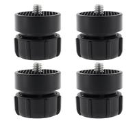 EMSea 4 adaptadores de enchufe de bola de 17 mm a tornillo macho de 1/4-20 compatibles con Arkon GN010 GN014 GN015 GN016 30 x 28 mm, color negro