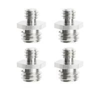 EMSea 4 adaptadores de Tornillo roscado Macho de 1/4 a 3/8 Pulgadas, Adaptador de Tornillo de cámara de 1/4 a 3/8 Pulgadas, Adaptador de Tornillo Macho a Macho, Accesorios de cámara