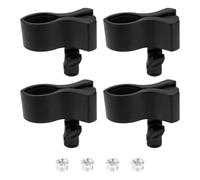 EMSea 4 clips de resorte ajustables para micrófono, diámetro exterior entre 32 mm y 68 mm, con adaptadores de tornillo de 5/8 a 3/8 pulgadas, color negro