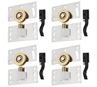 EMSea 4 juegos de ruedas de puerta corredera de acero inoxidable, accesorios de puerta corredera para armarios, ventanas, muebles