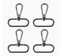 EMSea 4 Piezas de 50 Mm Mosquet¨®n Giratorio Ovalado de Metal para Mochila de Camping Y Senderismo