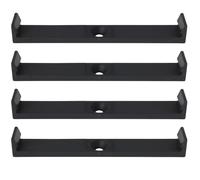 EMSea 4 soportes para matrícula de coche, con cierre a presión, delantero o trasero, para coche, caravana, remolque, 117 mm x 15 mm, adecuado para la mayoría de matrículas acrílicas estándar del Reino