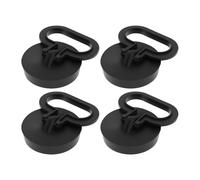 EMSea 4 tapones de plástico negro para fregadero con asa, tapón de drenaje de 37 mm de diámetro, diámetro superior de 40 mm, adecuado para cocina, bañera, fregadero de lavandería, duchas
