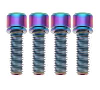 EMSea 4 tornillos de titanio para bicicleta M6 x 20 mm para bicicleta de carretera y bicicleta de montaña, 26,3 x 8,7 mm, tornillo de freno de disco