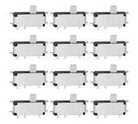EMSea 40Pcs MSK12C01 Interruptor de palanca de 1,5 H con cabezal blanco horizontal, interruptor deslizante de 7 pines, interruptor de fuente de alimentación para placa de circuito PCB de MP3