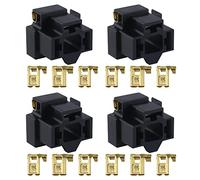 EMSea 4Pcs H4 Reemplazo de Conector de Faro de 3 Pines con Terminales H4 Soporte de Reparación de Bombilla Conector Conector Automotriz Enchufe 12V